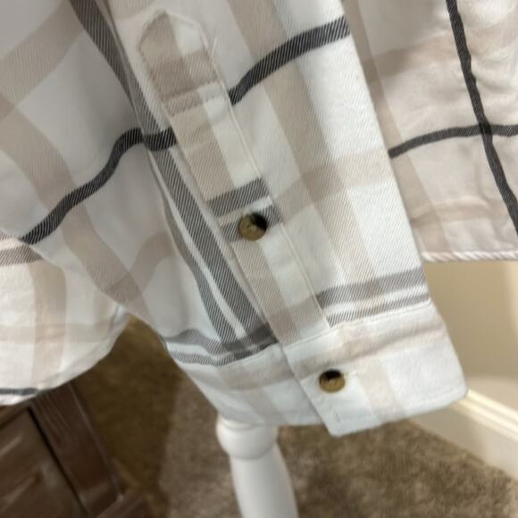 NWT Jachs Girlfriend Ladies Flannel Button Plaid Shirt Size XXL 2X Plus Size‎ - Picture 12 of 16